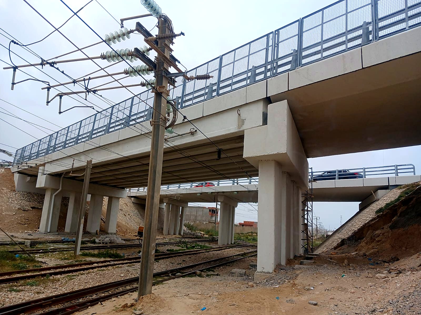 Pont ferroviaire réhabilité par BBTP à Sousse
